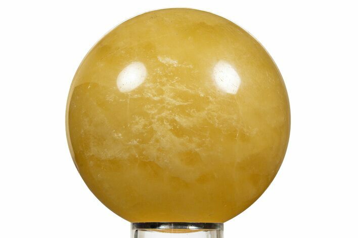 Polished Honey Calcite Sphere - China #322990